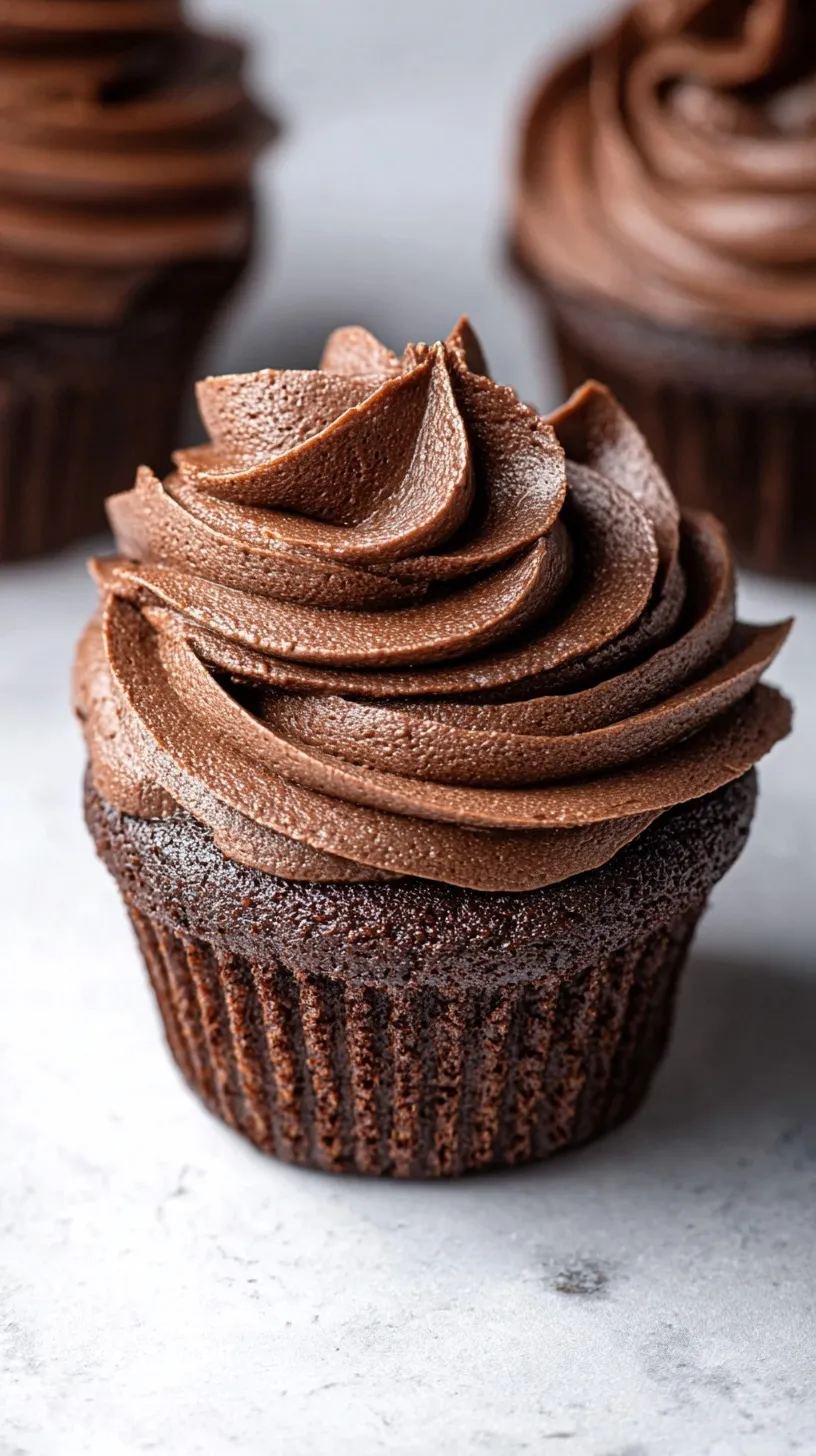 A bowl of fluffy chocolate buttercream frosting with a spatula