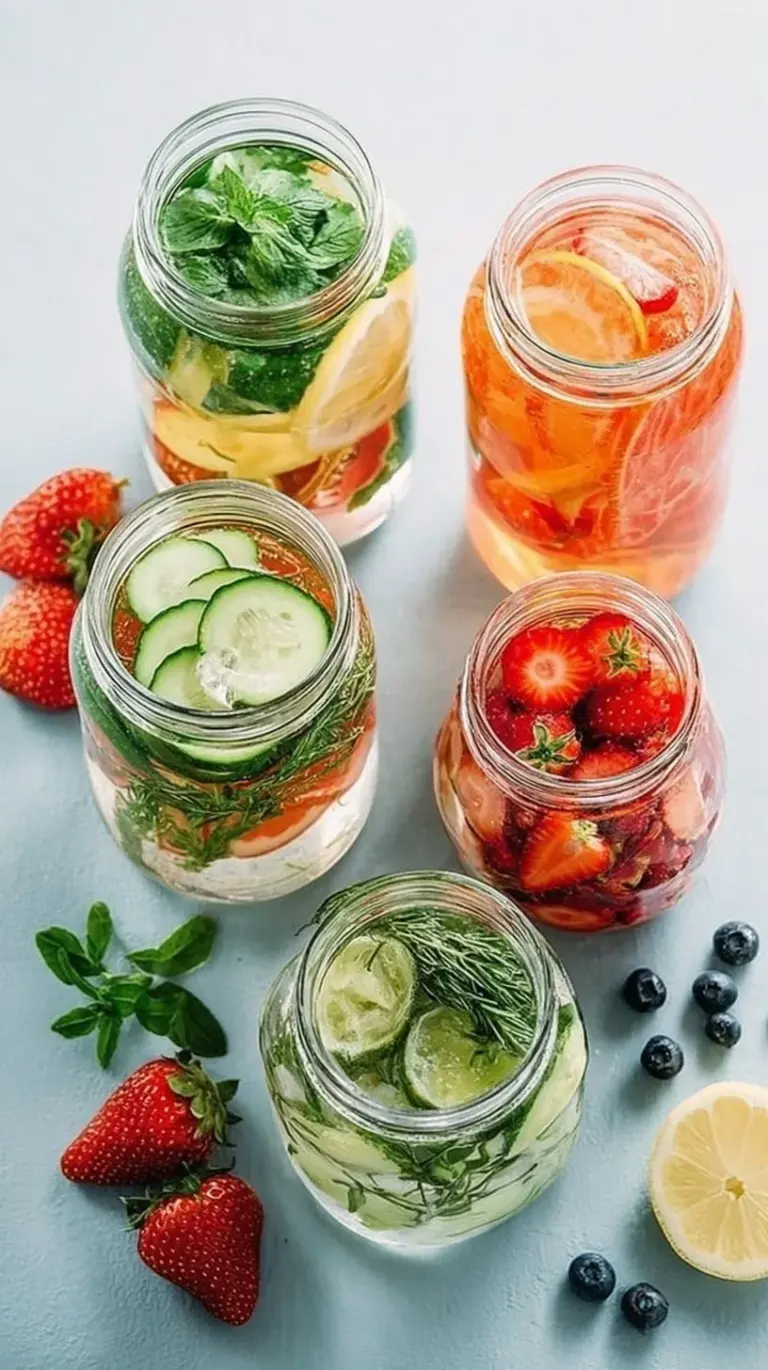 A glass pitcher filled with clear water, green cucumber slices, bright yellow lemon rounds, and fresh mint leaves.
