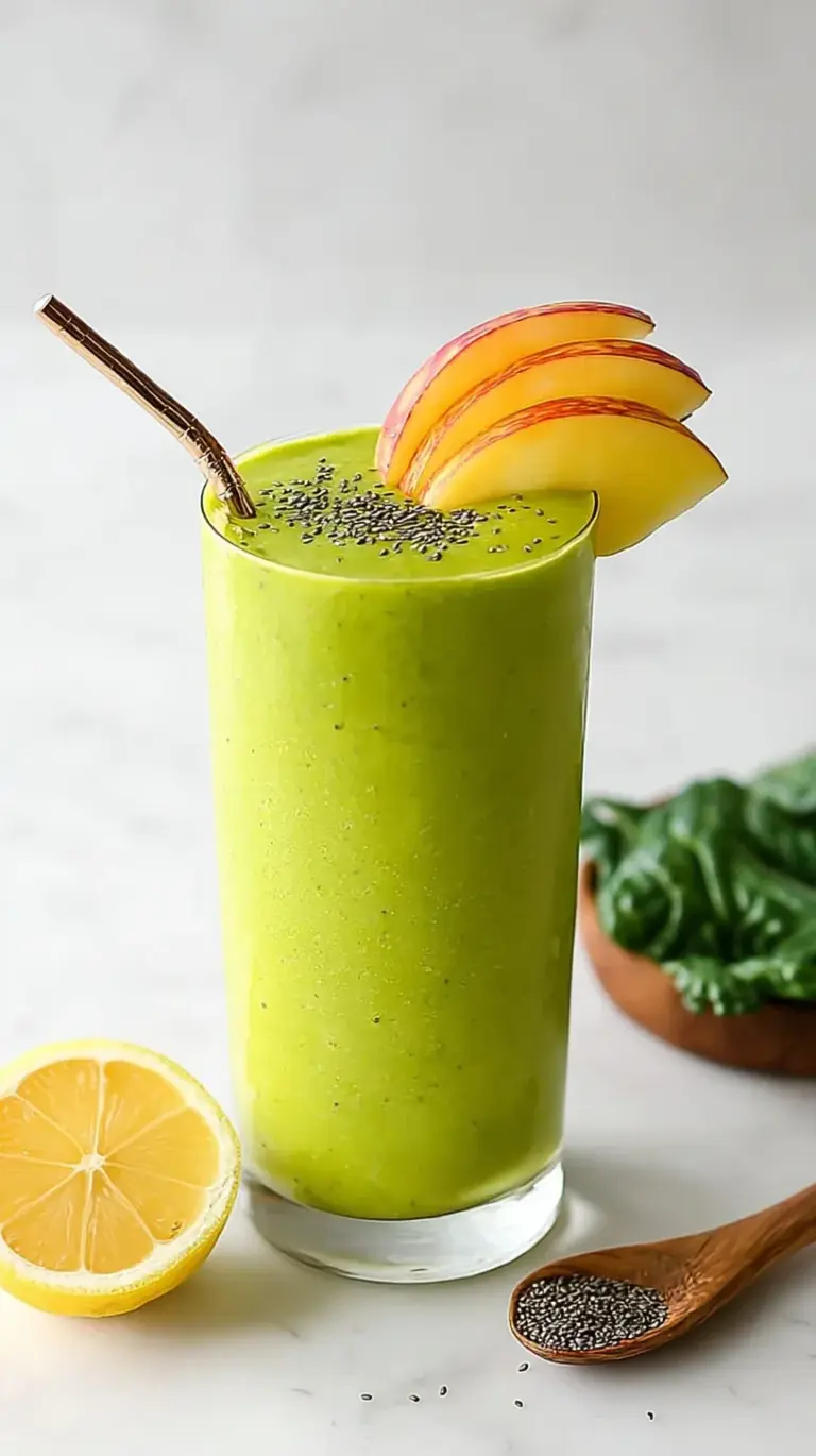 A vibrant yellow pineapple recovery smoothie in a tall glass with a straw