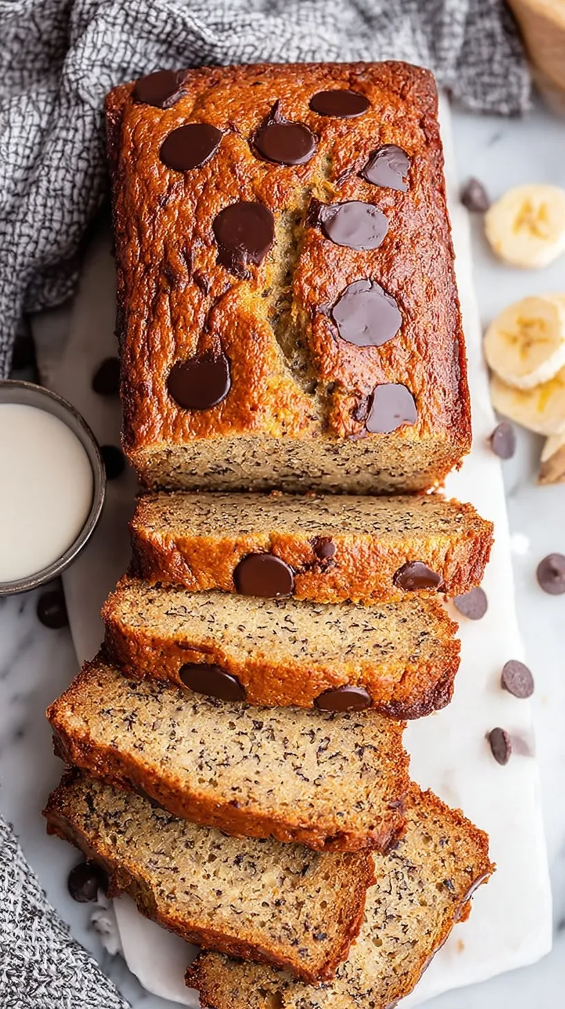 A golden loaf of sliced protein banana bread on a wire cooling rack