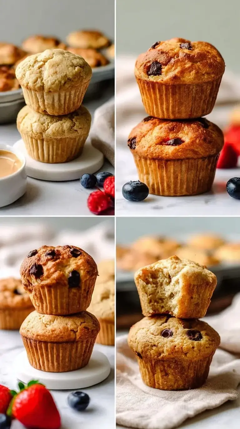 A tray of golden brown yogurt muffins on a wire cooling rack.