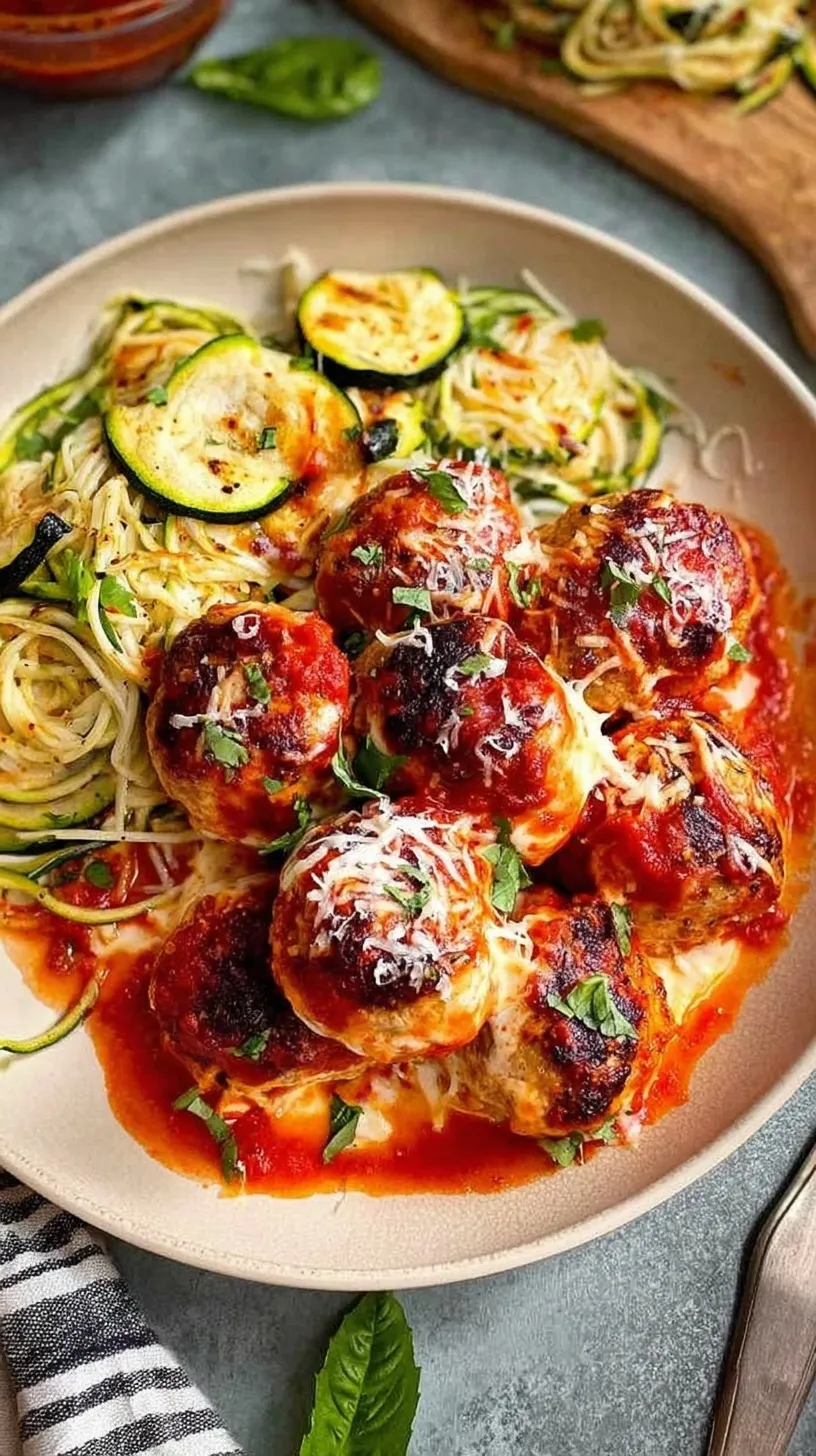 Golden brown turkey meatballs on a baking sheet with fresh parsley garnish.