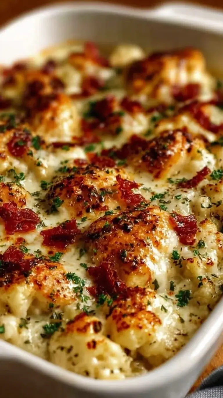 A golden, bubbly chicken and broccoli casserole with melted cheddar cheese on top.
