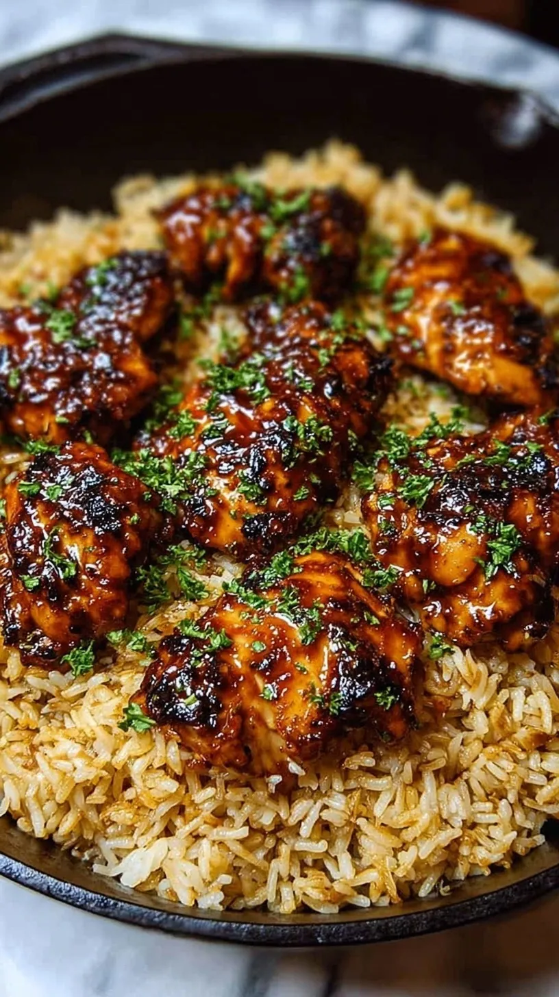 Glass meal prep containers filled with glazed honey BBQ chicken, white jasmine rice, and steamed green broccoli.