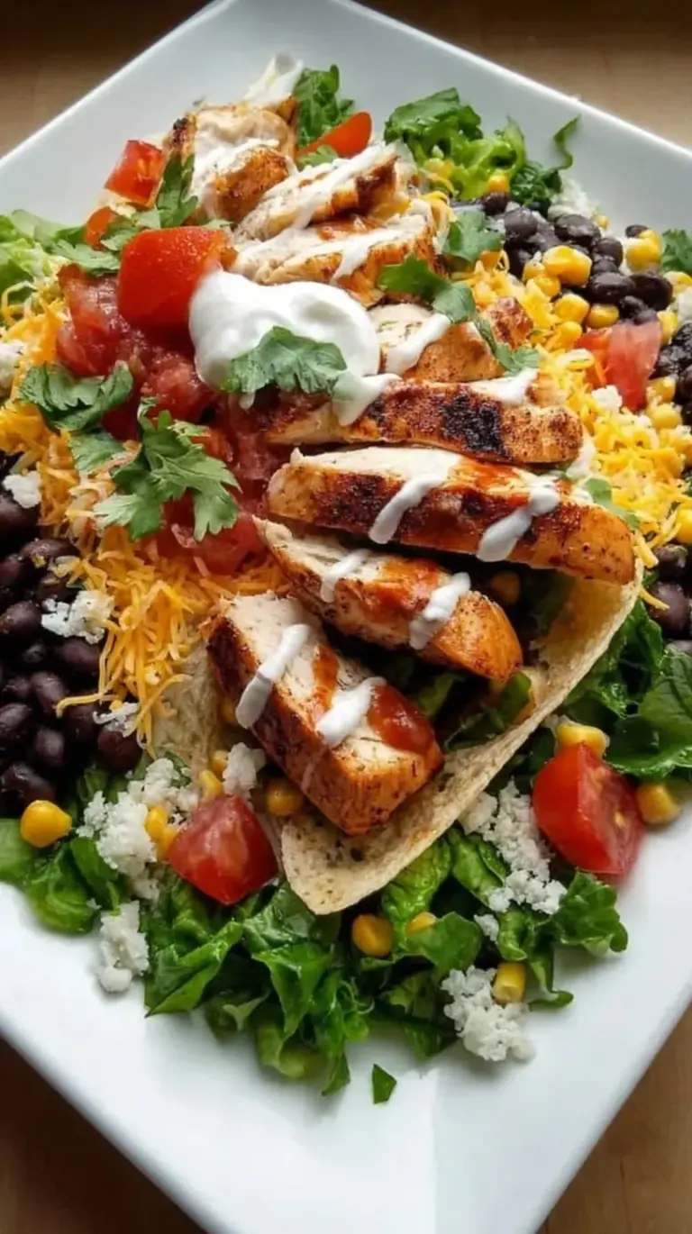 A colorful Naked Chicken Burrito Bowl with grilled chicken, avocado, and pico de gallo