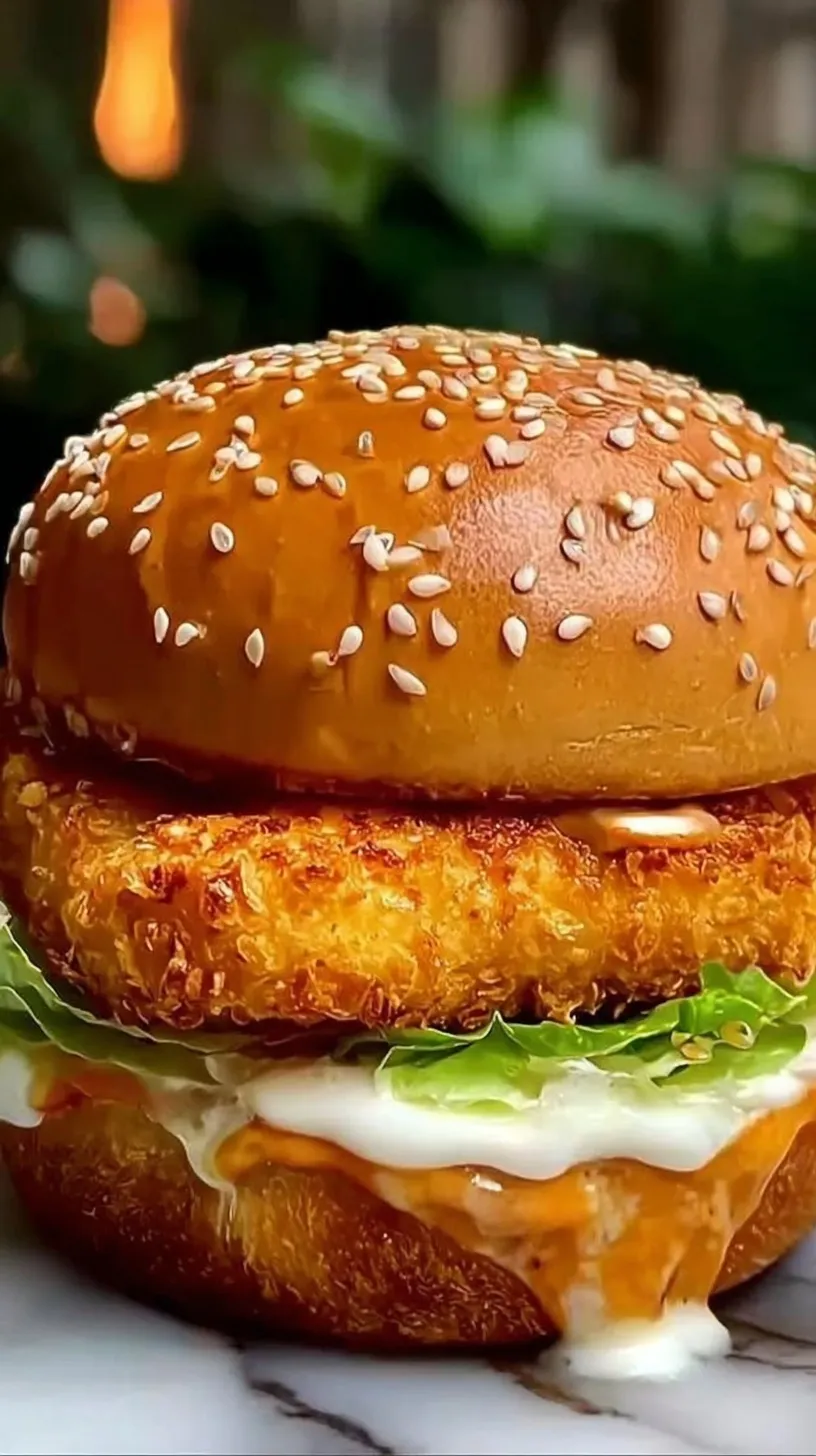 A crispy Spicy McChicken sandwich with shredded lettuce and mayo on a toasted sesame seed bun.